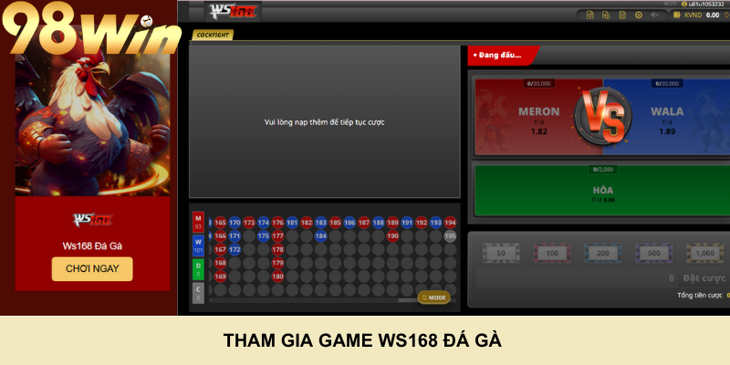 Tham gia Game Ws168 Đá Gà